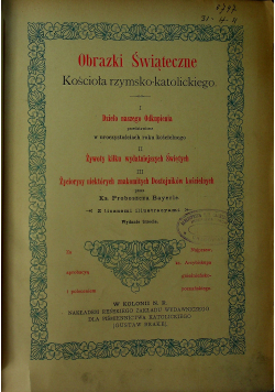 Obrazki Świąteczne Kościoła rzymsko katolickiego 1901 r