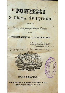 Powieści z Pisma Świętego 1831 r.