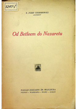 Od Betleem do Nazaretu  1932 r