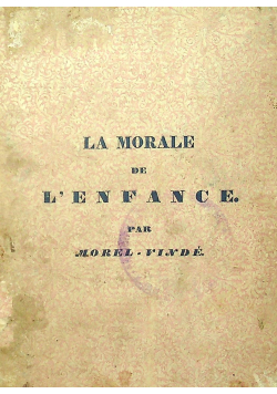La Morale de Lenfance 1837 r.