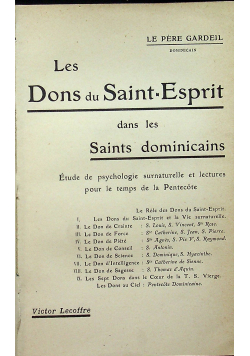 Les Dons du Saint - Esprit dans les Saints dominicains 1903 r
