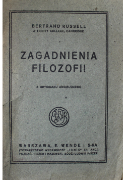 Zagadnienia Filozofii ok 1915 r.