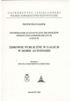 Zdrowie publiczne w Galicji w dobie autonomii