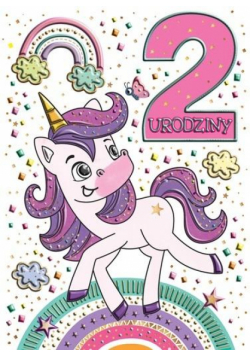 Karnet B6 Jednorożec 2 Urodziny