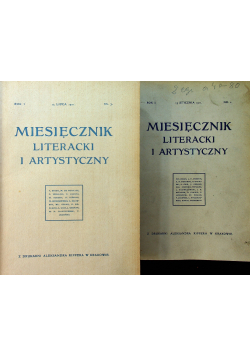 Miesięcznik literacki i artystyczny rok 1 nr od 1 do 12 1911r