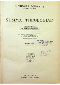 Summa theologiae Part 1 1948 r.