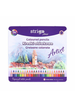 Kredki ołówkowe okrągłe Artist 24 kolory