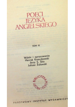 Poeci języka angielskiego Tom II