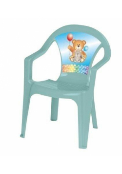 Krzesełko plastikowe pastel turkus