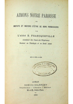 Aimons notre paroisse 1893 r