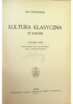 Kultura klasyczna w zarysie 1927 r.