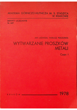 Wytwarzanie proszków metali