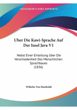 Uber Die Kawi-Sprache Auf Der Insel Java V1