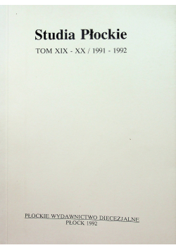 Studia płockie tom XX 1991 1992