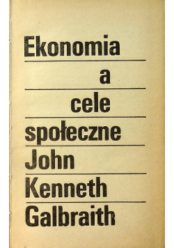 Ekonomia Cele społeczne