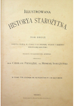 Illustrowana historya starożytna Tom II 1896 r.