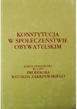 Konstytucja w społeczeństwie obywatelskim