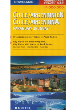 Travelmag Chile / Argentina / Paraguay / Uruguay 1:4000000