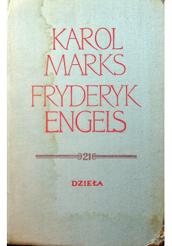 Marks Engels Dzieła Tom 21 Maj 1883 - grudzień 1889