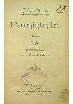 Płocka Pamiętniki II Tomy 1898 r