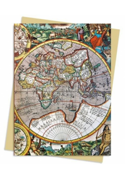 Karnet B6 Antyczna mapa Świata Pieter van den Keer