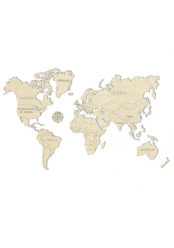 Drewniane puzzle 3D Mapa Świata XXL