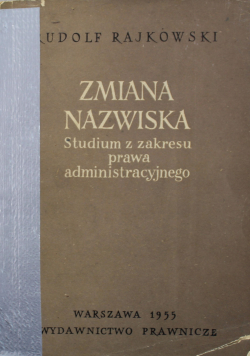 Zmiana nazwiska Studium w zakresie prawa administracyjnego