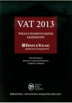 VAT 2013 wraz z komentarzem ekspertów