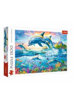 Puzzle 1500 Rodzina delfinów TREFL