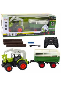 Traktor z przyczepą zdalnie sterowany