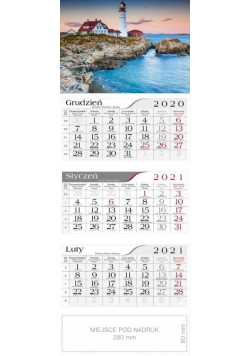 Kalendarz 2021 Trójdzielny Latarnia CRUX