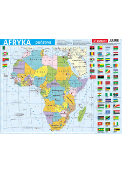 Puzzle ramkowe 72 Afryka mapa polityczna