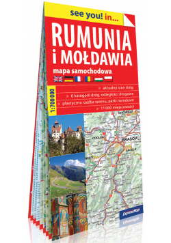 Rumunia i Mołdawia papierowa mapa samochodowa 1:700 000