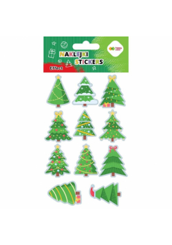 Naklejki Xmas tree 10x20cm HAPPY COLOR