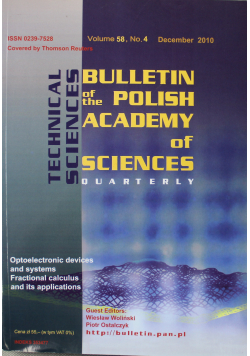 Bulletin of the polish academy of sciences volume 58 no 4