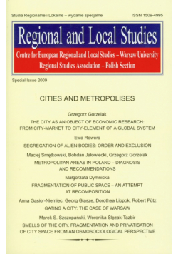 Regional and Local Studies Special Issue 2009