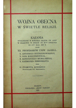 Wojna obezna w świetle religii 1915 r