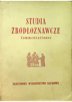Studia Źródłoznawcze tom IV