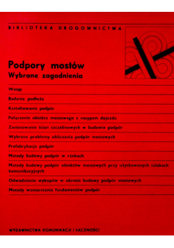 Podpory mostów Wybrane zagadnenia