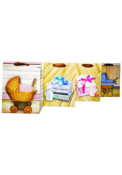 Torebka Lux 210 gsm A5 Baby set A 12 sztuk mix