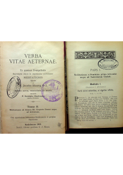Verba Vitae Aeternae Tom I i II 1901 r.