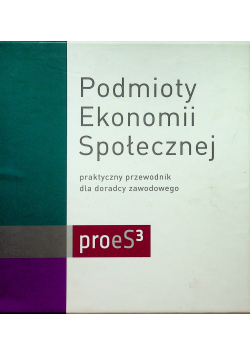 Podmioty ekonomii społecznej ProeS3 5 książek