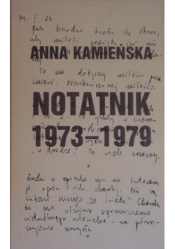 Kamieńska Notatnik 1973 1979