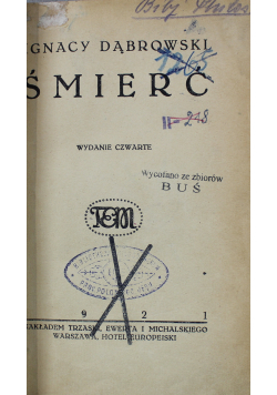 Śmierć 1921 r.