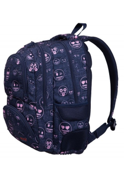 Plecak 4-komorowy Emoji pink