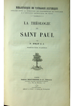La Theologie De Saint Paul 1908r