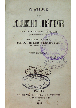 Pratique de la perfection chretienne 1881 r.