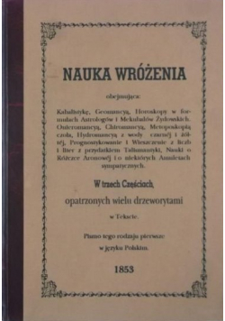 Nauka wróżenia Reprint z 1853 r