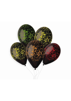 Balony Premium Hel Marble czarne 33cm 5szt