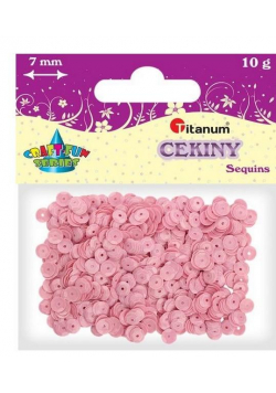 Cekiny 7mm okrągłe pastelowe jasnoróżowe
